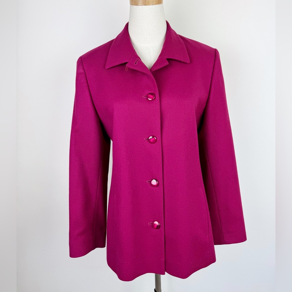 Pendleton Vintage Raspberry Pink Wool Blazer
